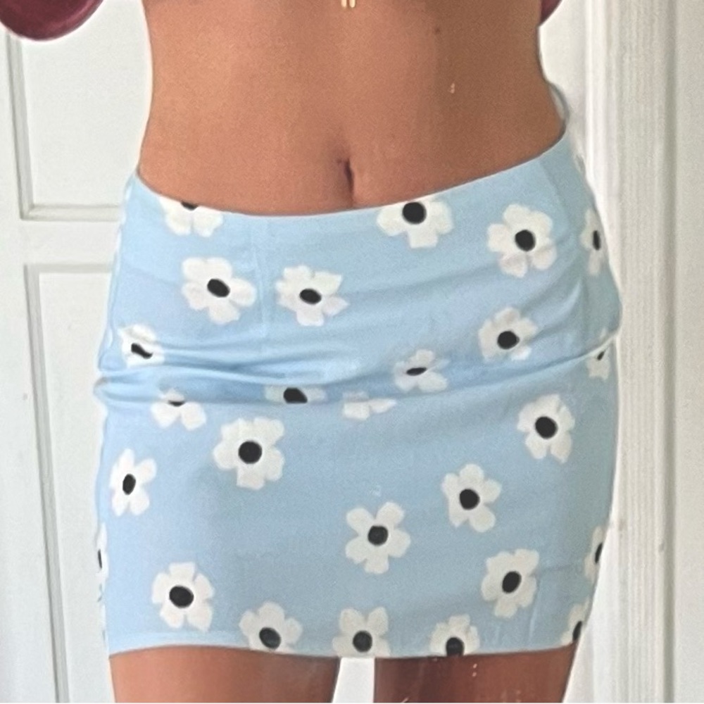princess polly silk high waisted mini skirt